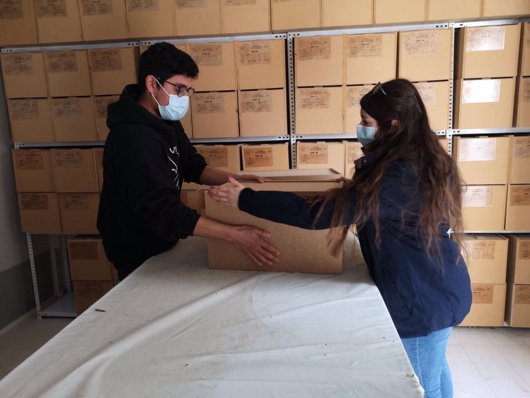 Cajas con los restos óseos de víctimas de los franquistas en Castro del Río y que identificará la UGR Cajas con los restos óseos de víctimas de los franquistas en Castro del Río y que identificará la UGR