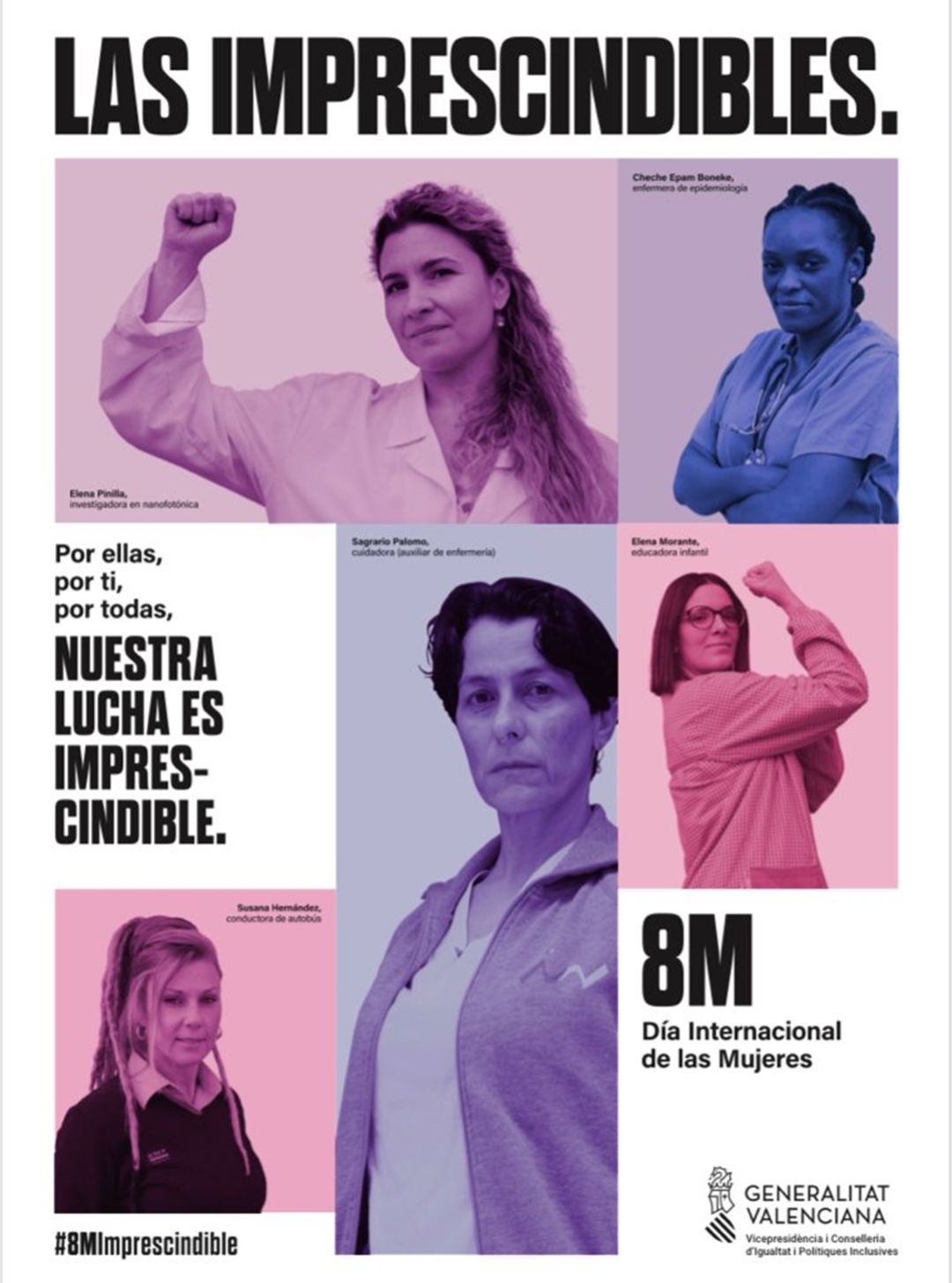 Cartel de la campaña 8-M de la Generalitat, que Sant Joan d'Alacant se niega a publicitar. Cartel de la campaña 8-M de la Generalitat, que Sant Joan d'Alacant se niega a publicitar.