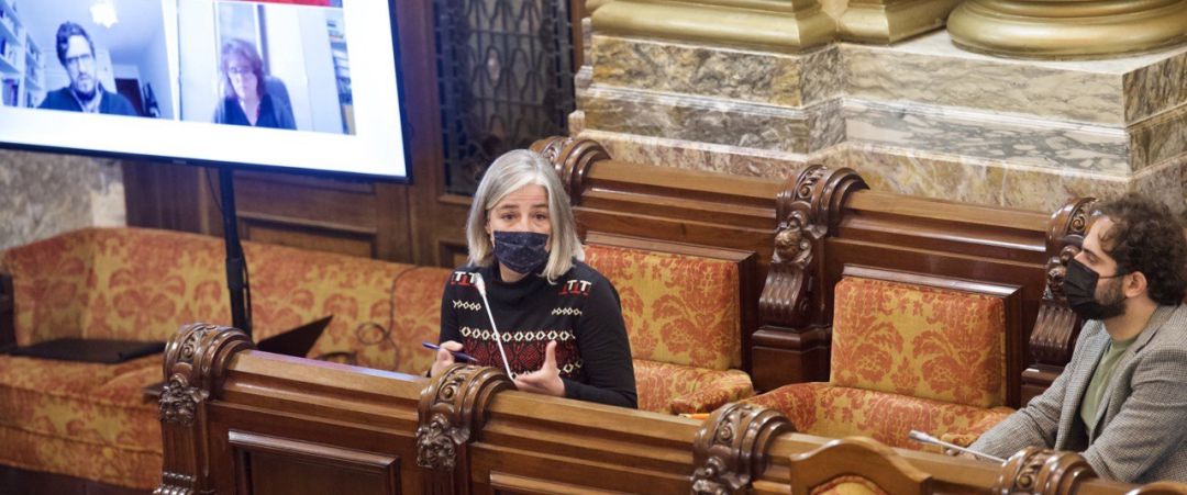 María García en el pleno municipal María García en el pleno municipal