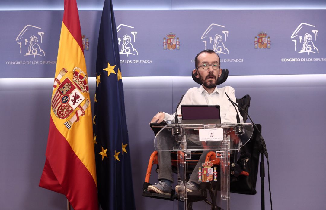 El portavoz de Unidas Podemos en el Congreso, Pablo Echenique El portavoz de Unidas Podemos en el Congreso, Pablo Echenique