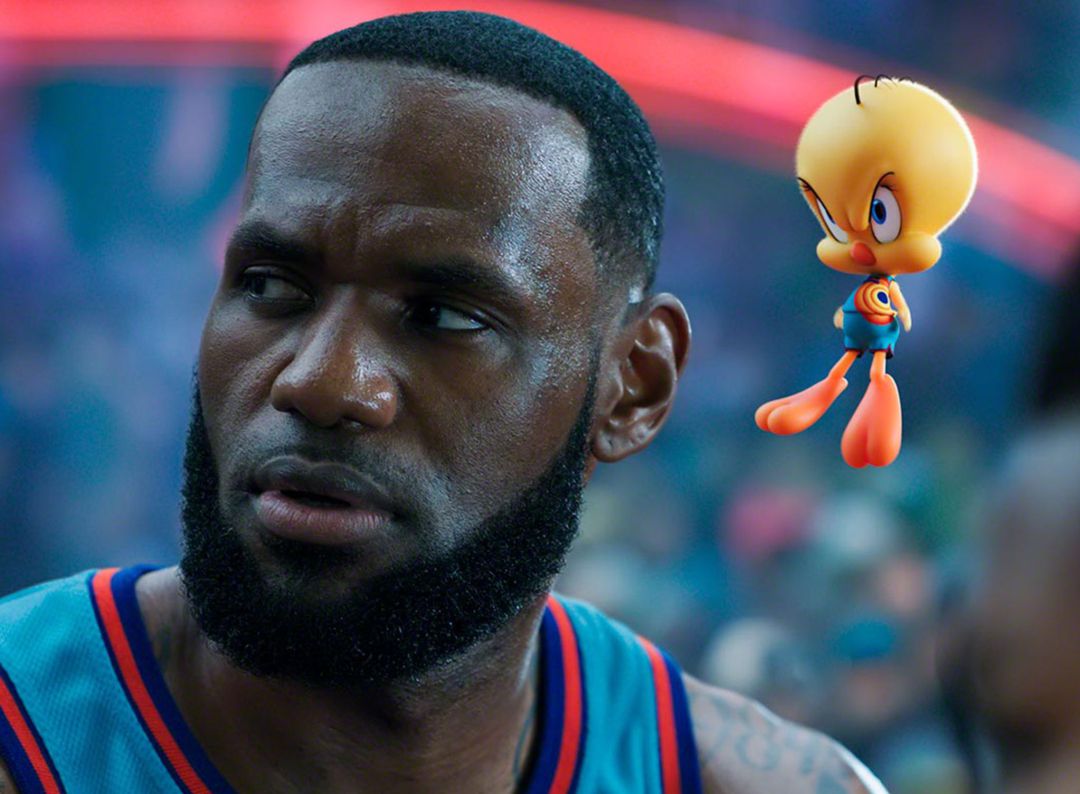 Frame de 'Space Jam: A new legacy' con LeBron James y Piolín Frame de 'Space Jam: A new legacy' con LeBron James y Piolín