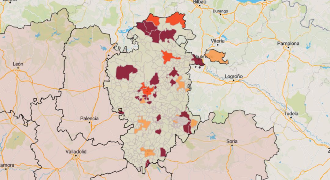 Mapa epidemiológico de la provincia en este viernes Mapa epidemiológico de la provincia en este viernes