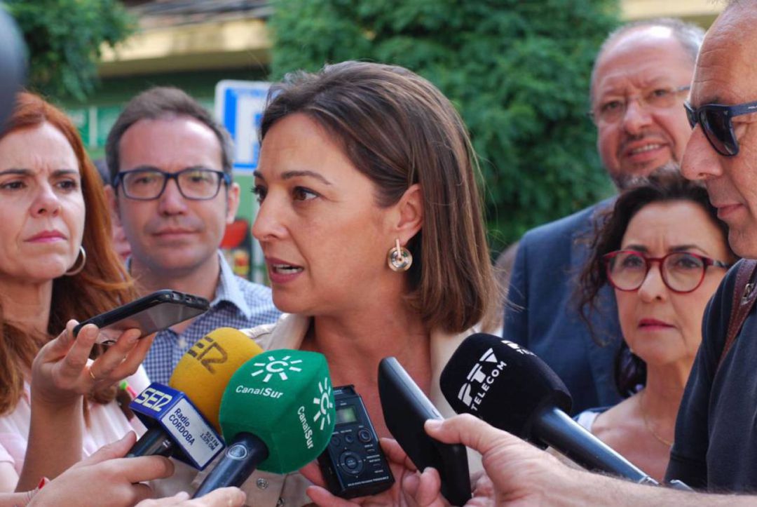 Isabel Ambrosio durane una rueda de prensa. Foto de archivo Isabel Ambrosio durane una rueda de prensa. Foto de archivo