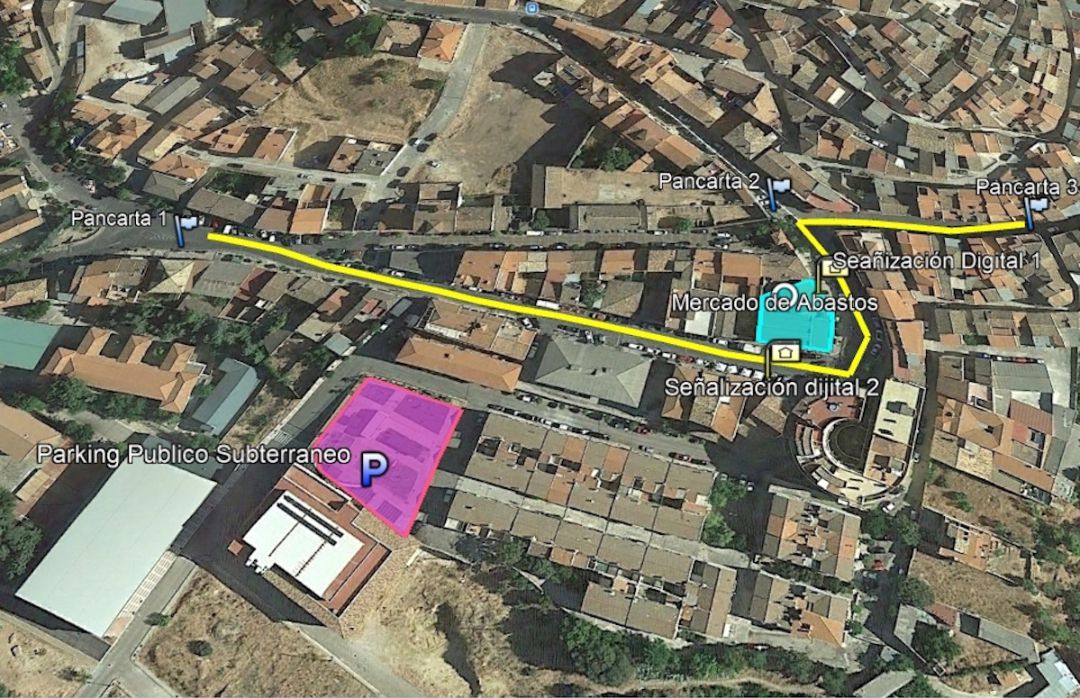 Plano del futuro Centro Comercial Abierto de Orcera. Plano del futuro Centro Comercial Abierto de Orcera.