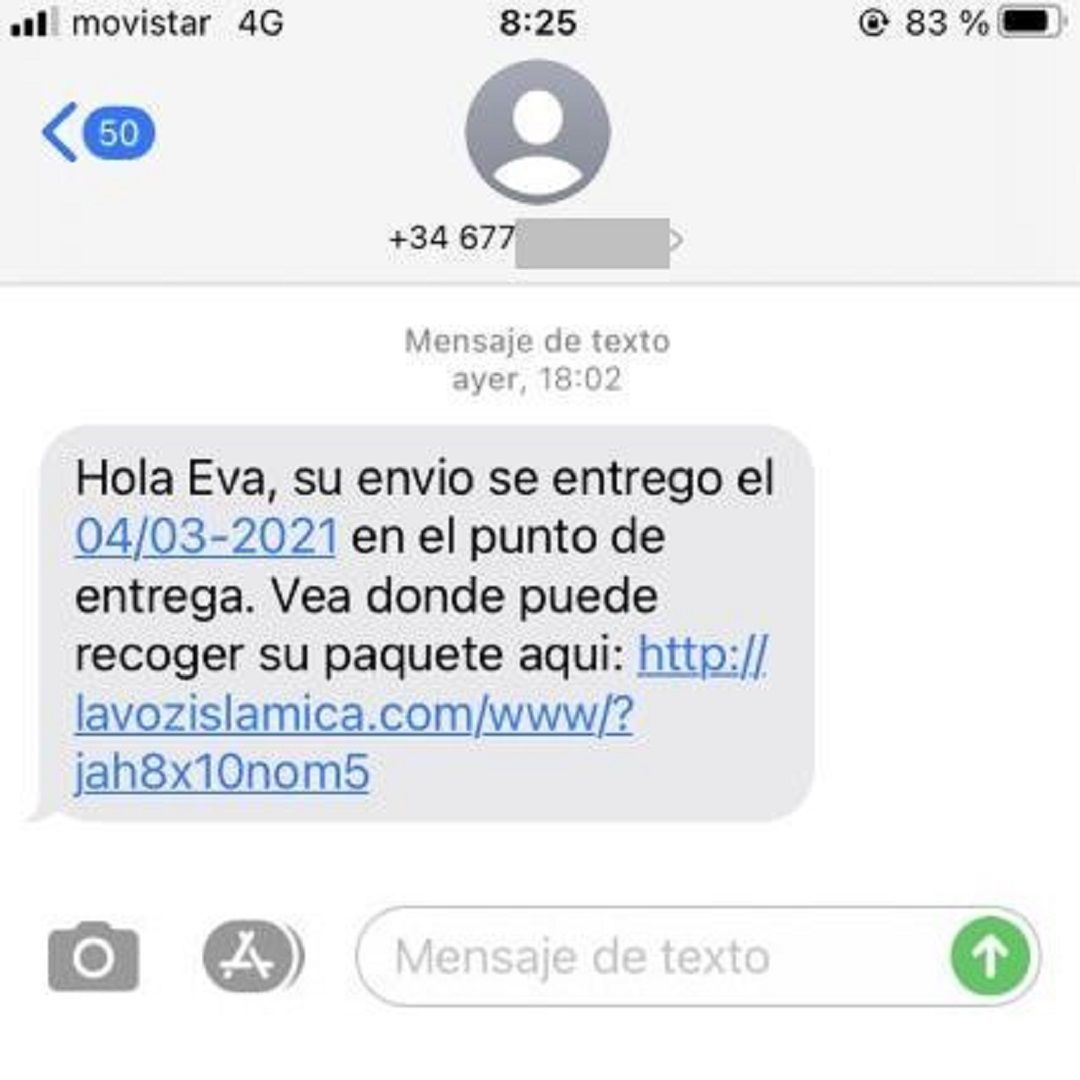 La Policía Foral alerta de la proliferación de SMS fraudulentos que simulan entregar un paquete La Policía Foral alerta de la proliferación de SMS fraudulentos que simulan entregar un paquete