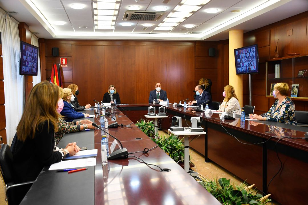 La consejera de Familia e Igualdad de Oportunidades, Isabel Blanco, y el presidente de la Diputación de Segovia, Miguel Ángel de Vicente, presentan de forma telemática el informe del Consejo Regional de la Mujer La consejera de Familia e Igualdad de Oportunidades, Isabel Blanco, y el presidente de la Diputación de Segovia, Miguel Ángel de Vicente, presentan de forma telemática el informe del Consejo Regional de la Mujer