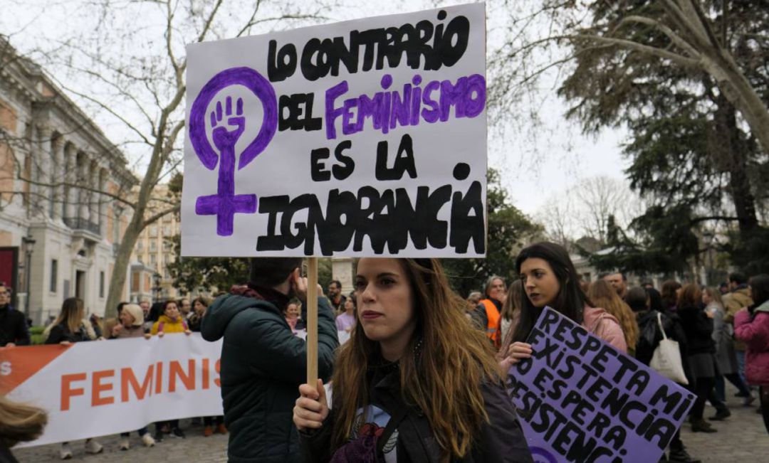 Imagen de archivo de una manifestación feminista Imagen de archivo de una manifestación feminista
