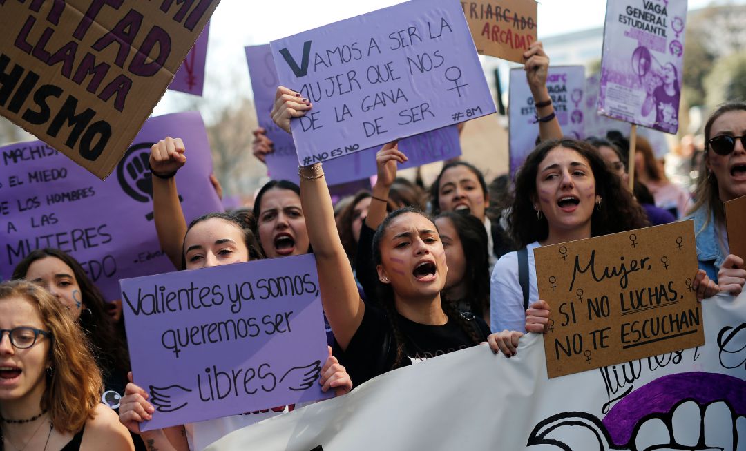 Una manifestación feminista. Una manifestación feminista.