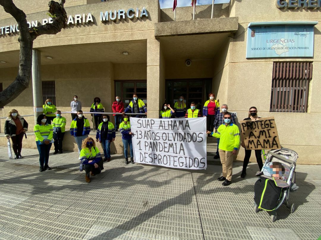Personal del SUAP de Alhama, esta mañana Personal del SUAP de Alhama, esta mañana