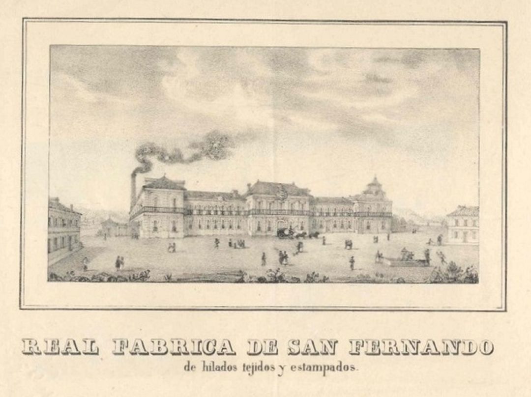 Litografía de la Real Fábrica de San Fernando de Henares. Litografía de la Real Fábrica de San Fernando de Henares.