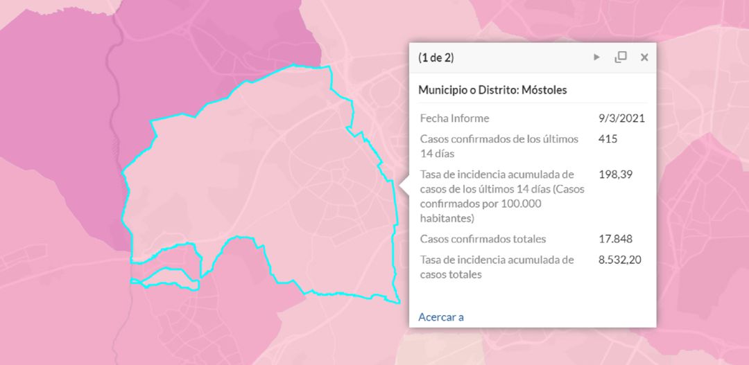 Situación epidemiológica de Móstoles a 9 de marzo de 2021 Situación epidemiológica de Móstoles a 9 de marzo de 2021