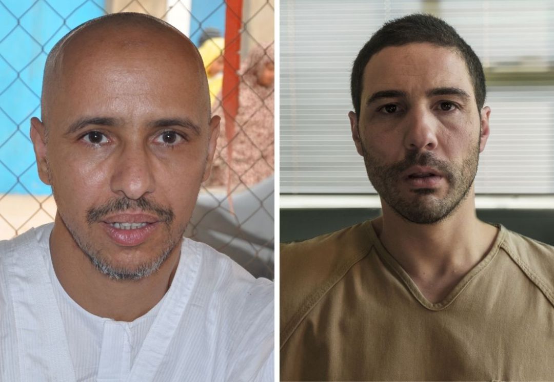 Mohamedou Ould Slahi, en una imagen de archivo, y el actor Tahar Rahim en la película 'The Mauritanian' Mohamedou Ould Slahi, en una imagen de archivo, y el actor Tahar Rahim en la película 'The Mauritanian'