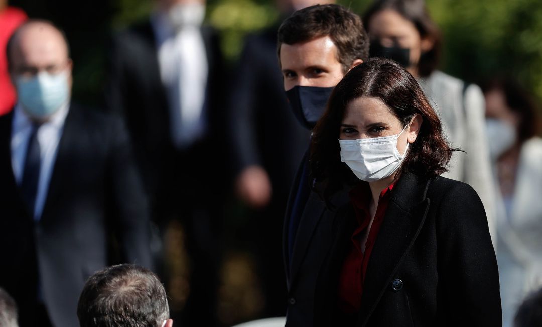 Isabel Díaz Ayuso durante el acto por el Día Europeo de las Víctimas del Terrorismo. Isabel Díaz Ayuso durante el acto por el Día Europeo de las Víctimas del Terrorismo.