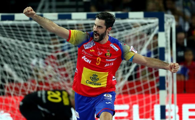 Raúl Entrerríos celebra la victoria en la final del Europeo 2018 Raúl Entrerríos celebra la victoria en la final del Europeo 2018