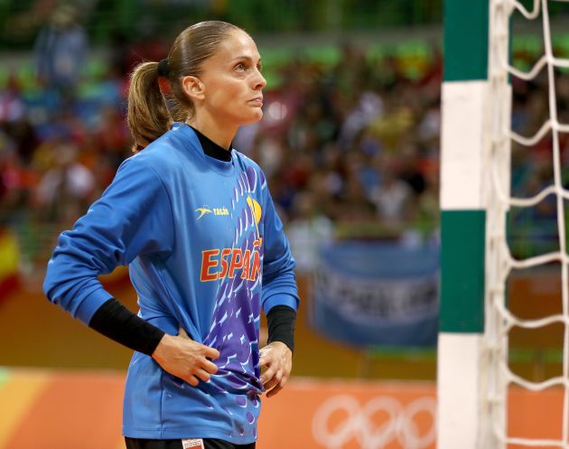 Silvia Navarro defendiendo la portería de España en los Juegos de Río Silvia Navarro defendiendo la portería de España en los Juegos de Río