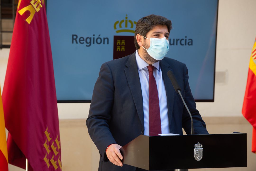 El presidente de la Región de Murcia, Fernando López Miras El presidente de la Región de Murcia, Fernando López Miras