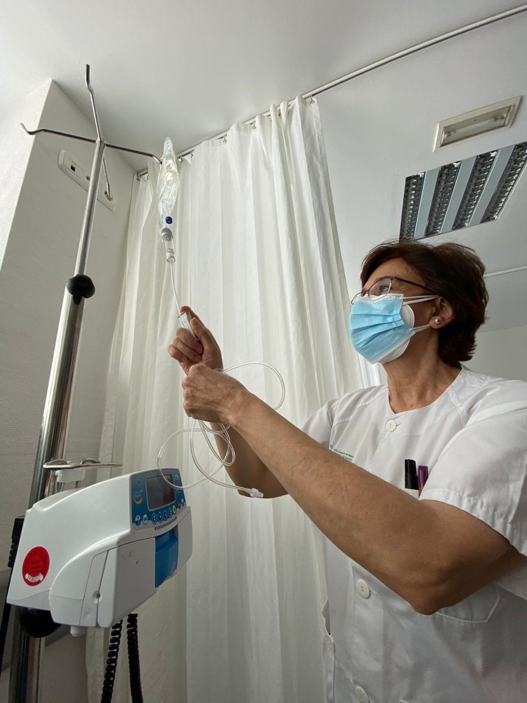 Una profesional sanitaria. Una profesional sanitaria.