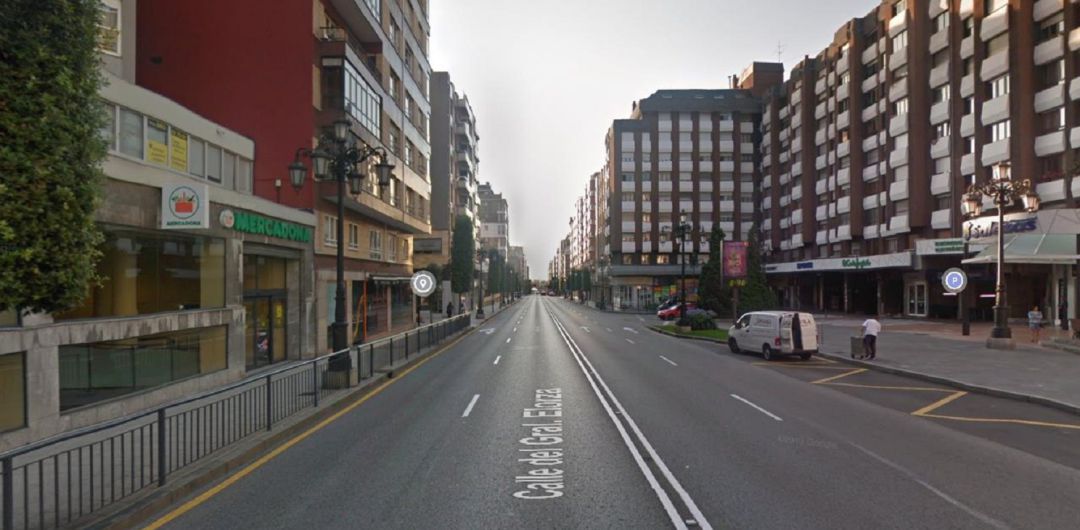 Calle del General Elorza, en Oviedo, lugar de la agresión Calle del General Elorza, en Oviedo, lugar de la agresión