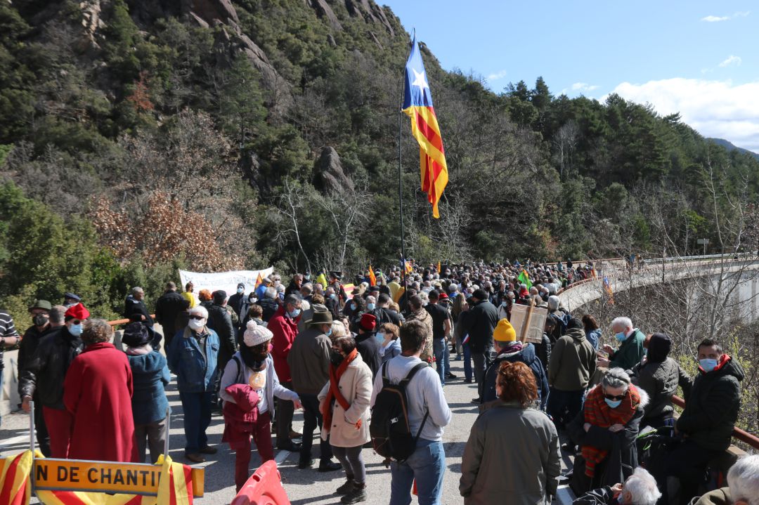 La protesta de diumenge a Maçanet La protesta de diumenge a Maçanet