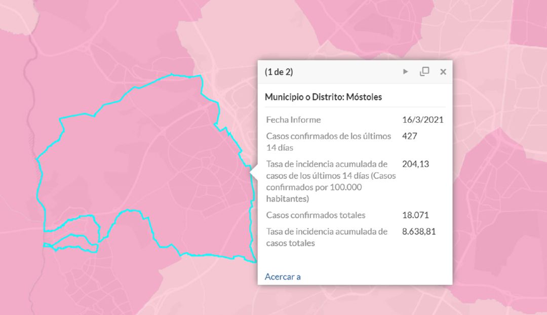Situación epidemiológica en Móstoles a 16 de marzo de 2021 Situación epidemiológica en Móstoles a 16 de marzo de 2021
