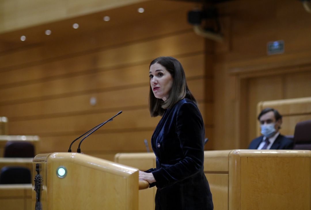 La Senadora de Ciudadanos (Cs) Ruth Goñi interviene durante una sesión plenaria en el Senado. La Senadora de Ciudadanos (Cs) Ruth Goñi interviene durante una sesión plenaria en el Senado.