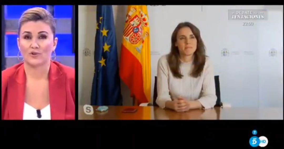 Entrevista de Irene Montero en Telecinco Entrevista de Irene Montero en Telecinco