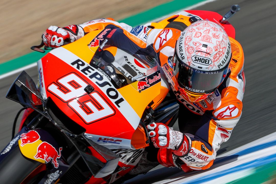Marc Márquez durante unos entrenamientos en Jerez Marc Márquez durante unos entrenamientos en Jerez