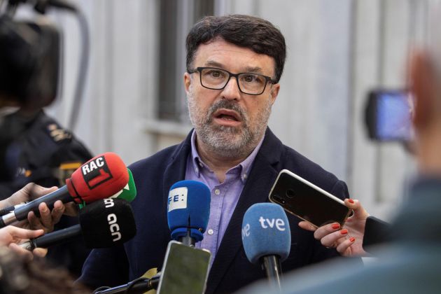 El diputado de ERC Joan Josep Nuet Pujals, a su llegada este miércoles al Tribunal Supremo en Madrid El diputado de ERC Joan Josep Nuet Pujals, a su llegada este miércoles al Tribunal Supremo en Madrid
