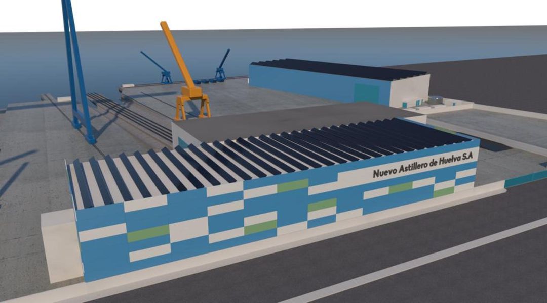 Imagen virtual del proyecto del Nuevo Astillero de Huelva Imagen virtual del proyecto del Nuevo Astillero de Huelva