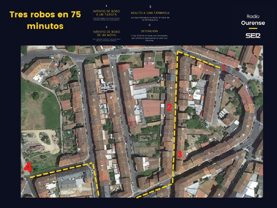 Los tres robos ocurrieron en la zona de Santa Teresita Los tres robos ocurrieron en la zona de Santa Teresita