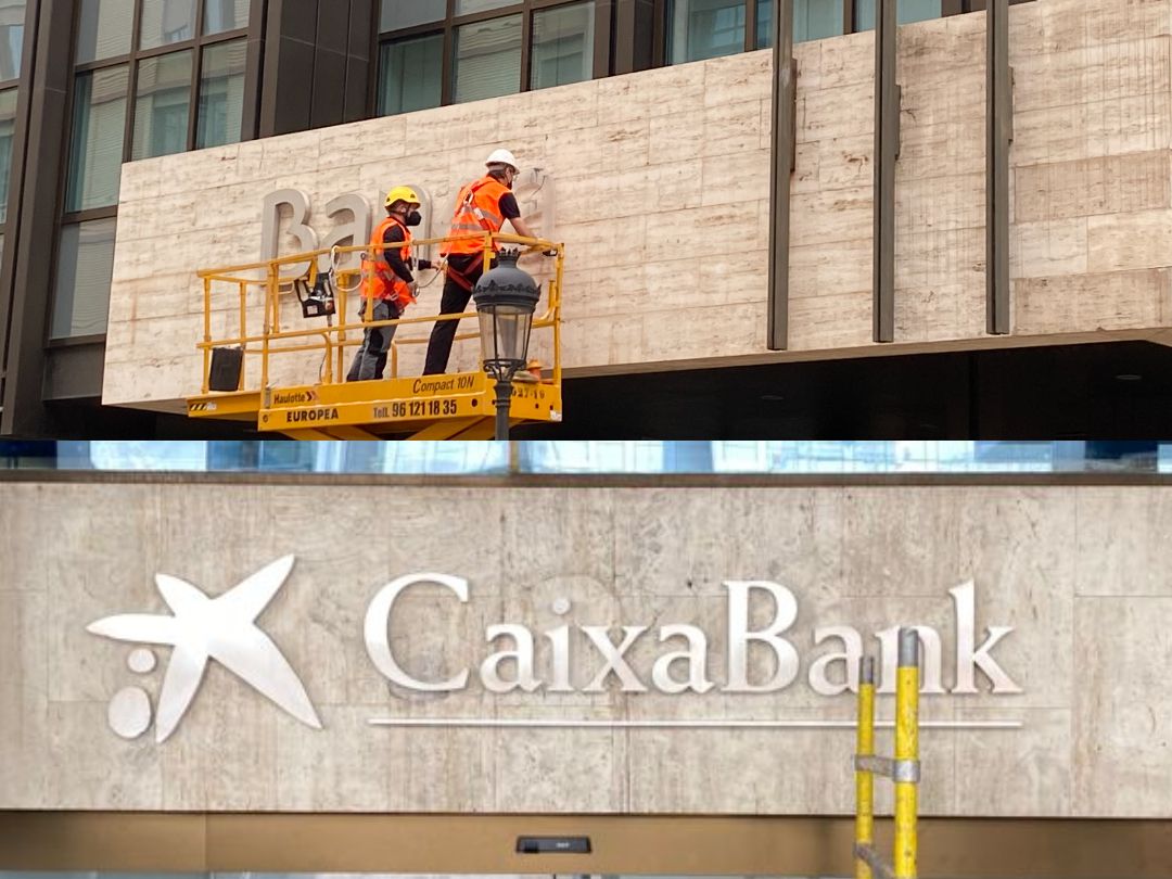 Bankia ya es historia en València tras integrarse en Caixabank Bankia ya es historia en València tras integrarse en Caixabank