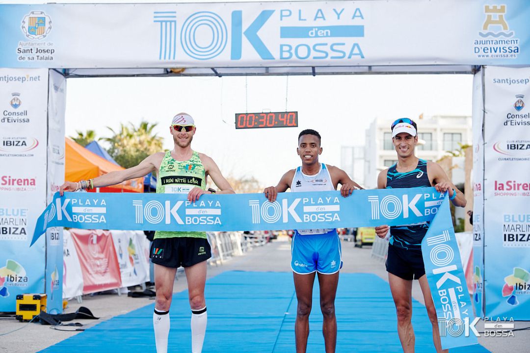 Imagen de los tres primeros en la prueba masculina Imagen de los tres primeros en la prueba masculina