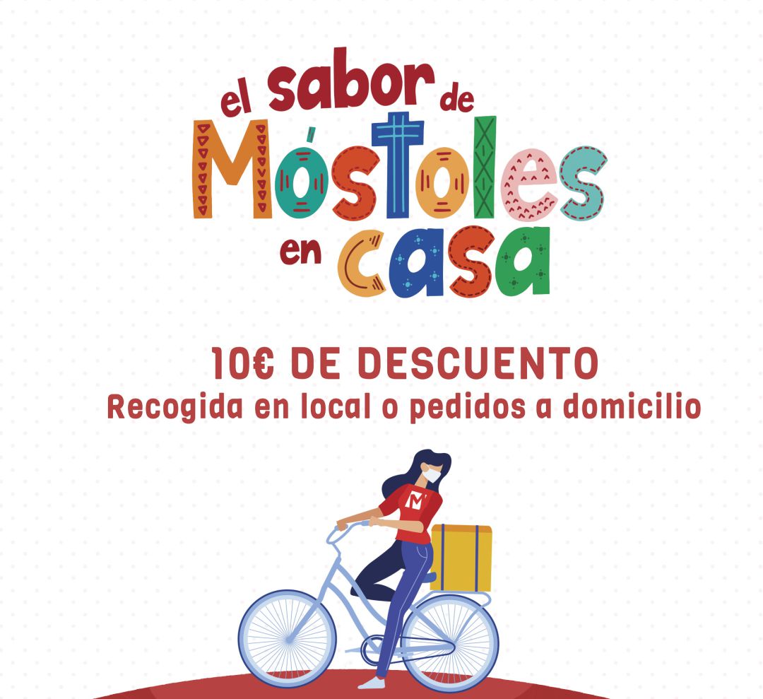 Cartel de la campaña El sabor de Móstoles en casa Cartel de la campaña El sabor de Móstoles en casa