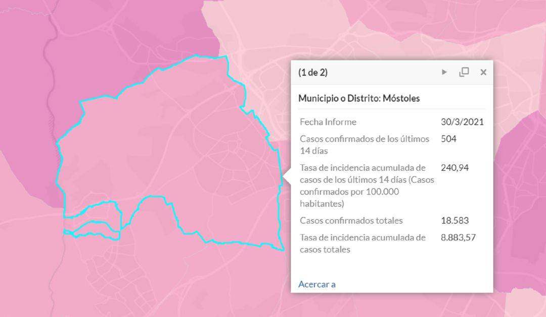 Situación epidemiológica en Móstoles a 30 de marzo de 2021 Situación epidemiológica en Móstoles a 30 de marzo de 2021