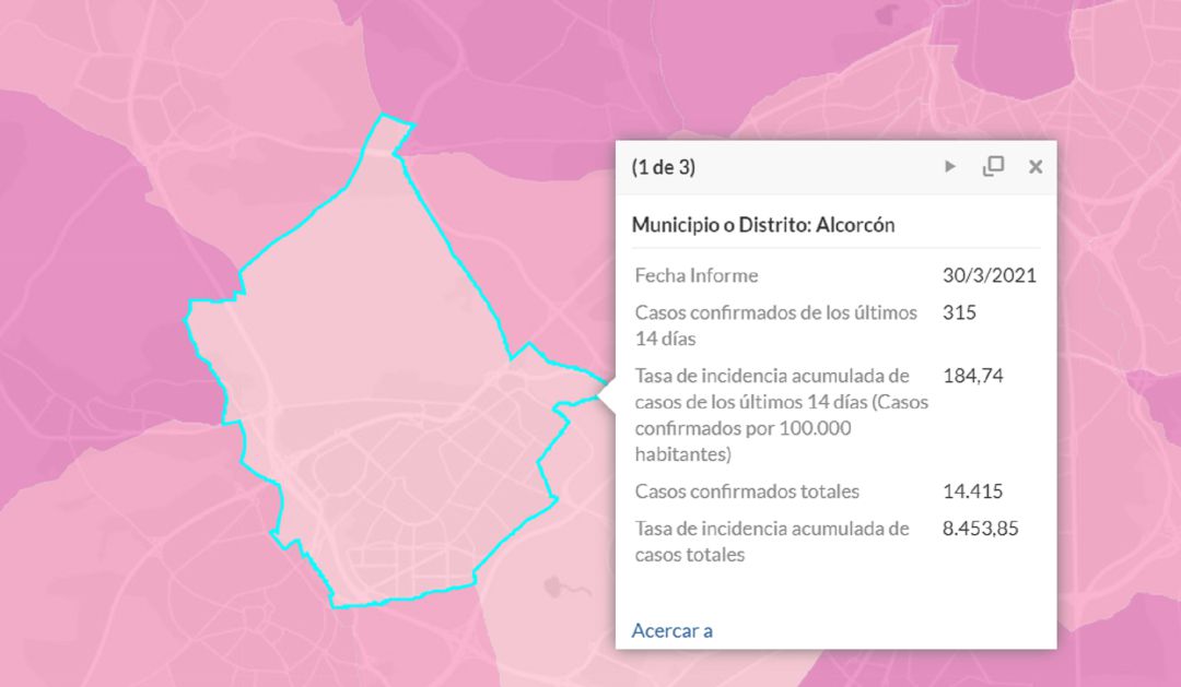 Situación epidemiológica en Alcorcón a 30 de marzo de 2021 Situación epidemiológica en Alcorcón a 30 de marzo de 2021