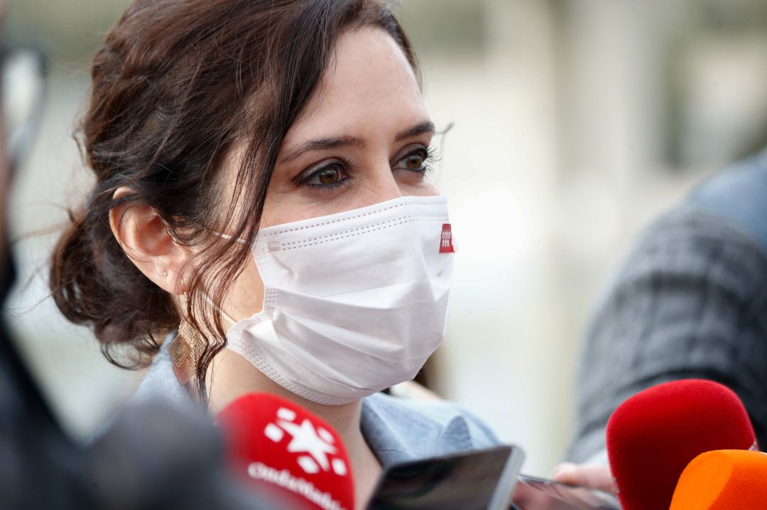 La presidenta de la Comunidad de Madrid y candidata a la reelección, Isabel Díaz Ayuso, este lunes. La presidenta de la Comunidad de Madrid y candidata a la reelección, Isabel Díaz Ayuso, este lunes.