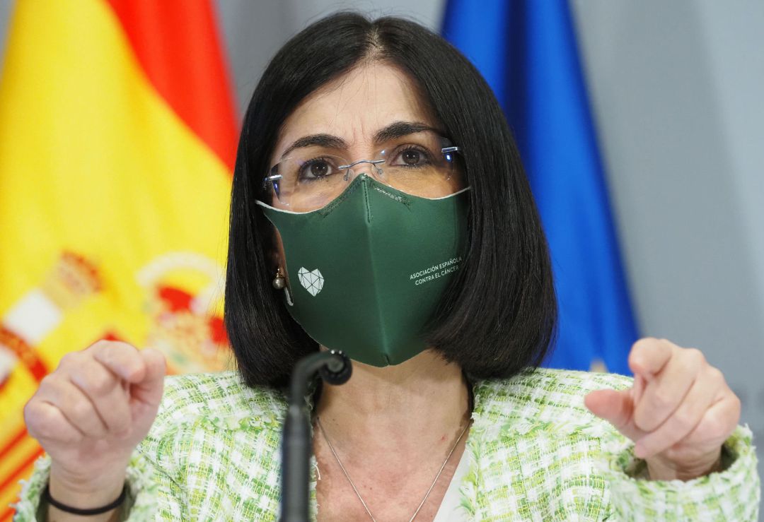 La ministra de Sanidad, Carolina Darias, comparece en una rueda de prensa, La ministra de Sanidad, Carolina Darias, comparece en una rueda de prensa,