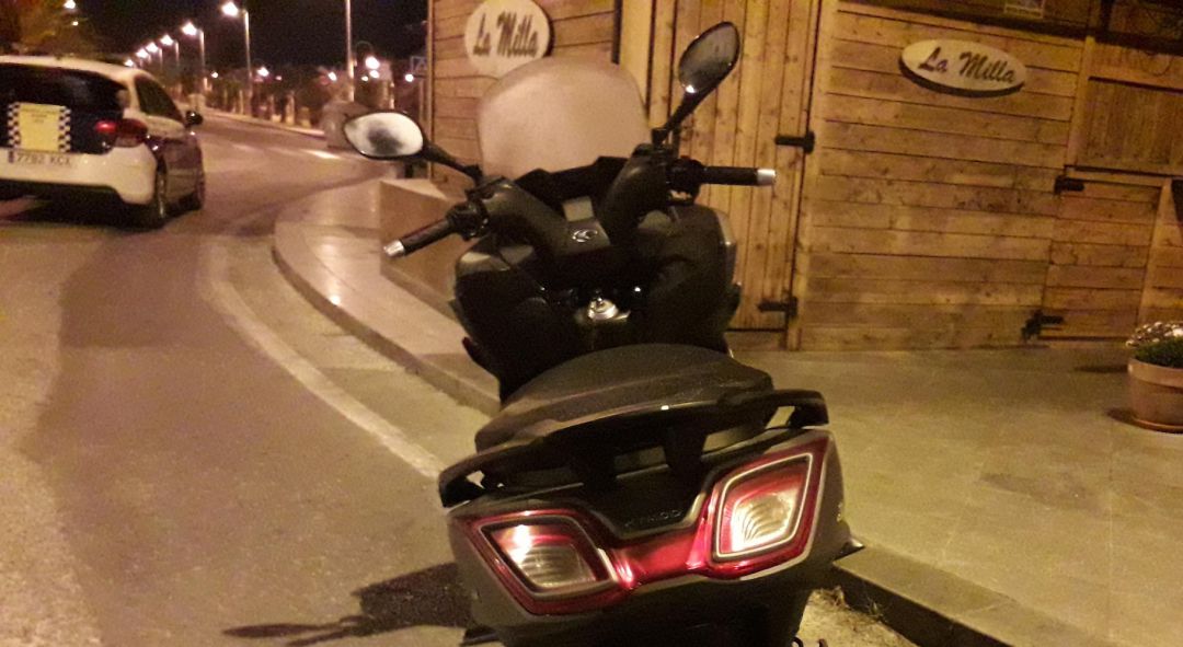 Moto del detenido por la Policia Local de Elche Moto del detenido por la Policia Local de Elche