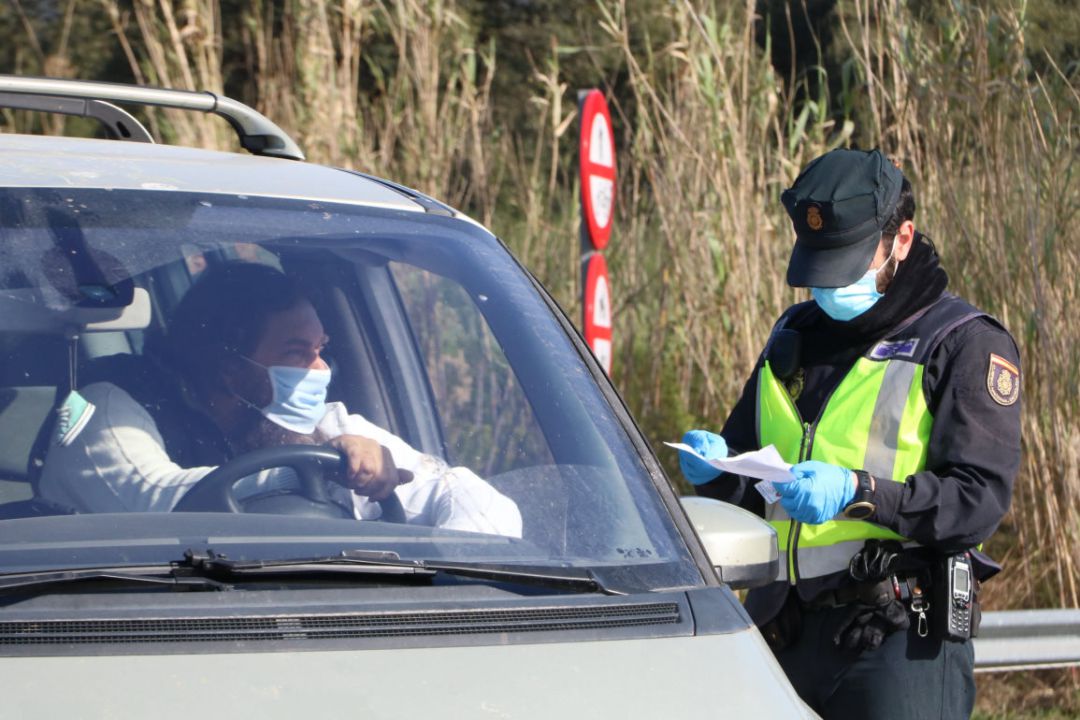 Control policial a La Jonquera Control policial a La Jonquera