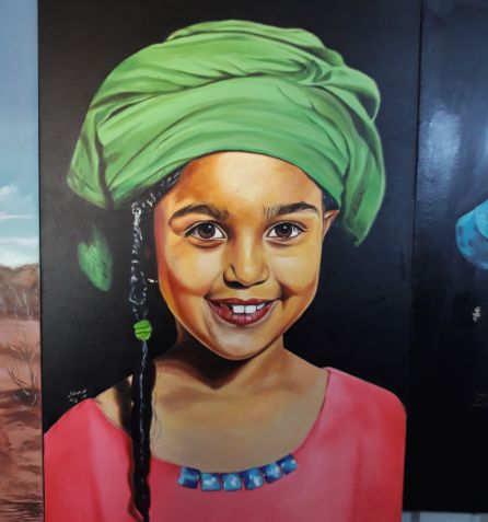 Retrato de una niña refugiada en Zaatari Retrato de una niña refugiada en Zaatari