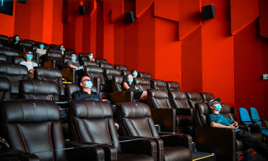 Un cine con medidas anticovid. Un cine con medidas anticovid.