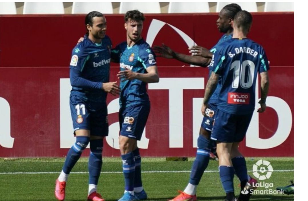 Los jugadores del Espanyol celebran uno de los goles Los jugadores del Espanyol celebran uno de los goles