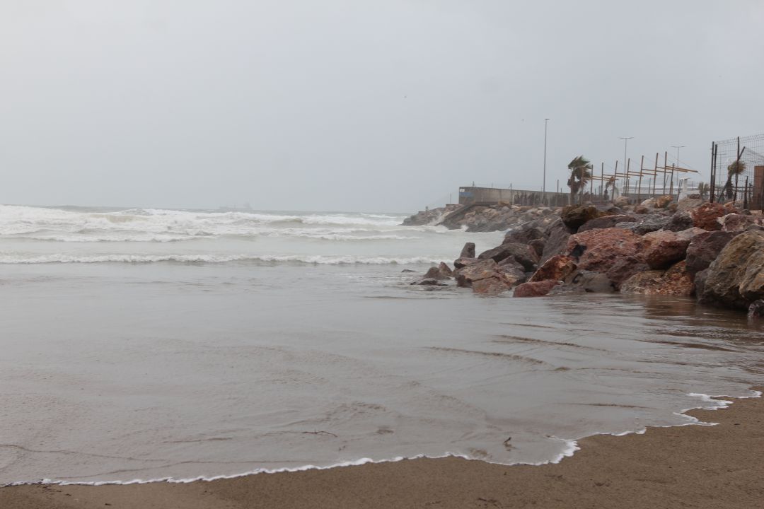Imagen de un temporal en la costa de Castellón Imagen de un temporal en la costa de Castellón