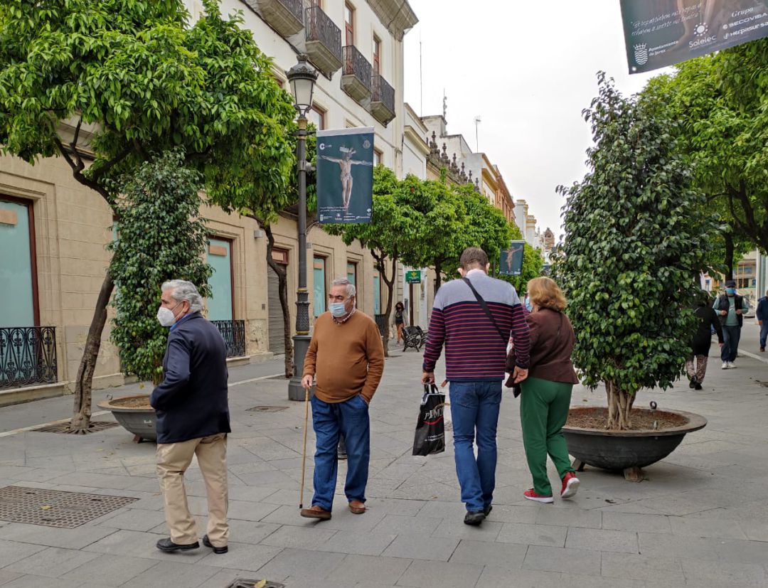Calle Larga, en el centro de Jerez Calle Larga, en el centro de Jerez