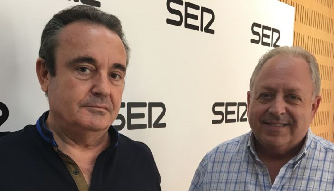 Los secretarios generales de UGT y CCOO en los estudios de Radio Murcia Los secretarios generales de UGT y CCOO en los estudios de Radio Murcia
