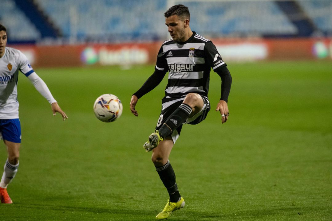 Álex Gallar durante su reaparición ante el Zaragoza Álex Gallar durante su reaparición ante el Zaragoza