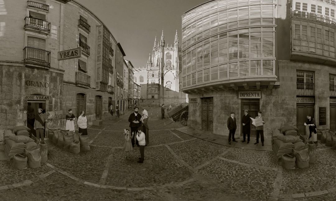Recreación digital de Burgos en 1921 Recreación digital de Burgos en 1921