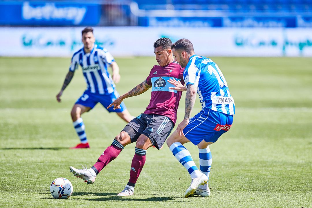 Murillo durante el partido en Mendizorrotza ante el Alavés Murillo durante el partido en Mendizorrotza ante el Alavés