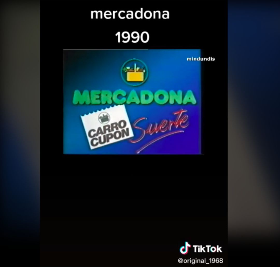 Anuncio del Mercadona de los años 90 subido a juna cuenta de TikTok. Anuncio del Mercadona de los años 90 subido a juna cuenta de TikTok.