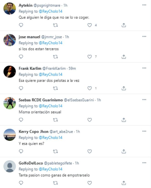 Algunos de los mensajes machistas que recibió la jugadora Algunos de los mensajes machistas que recibió la jugadora